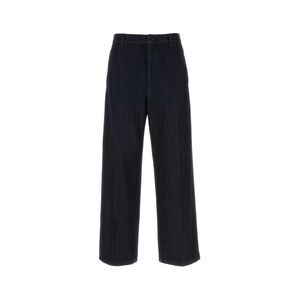 Jil Sander Men Blue Denim Wide-Leg Jeans